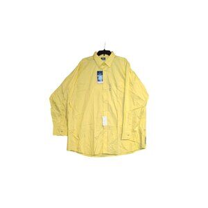 Izod Tall Fit Yellow Button-Down Shirt 19 35/36 All-Over Stretch Recycled Fabric
